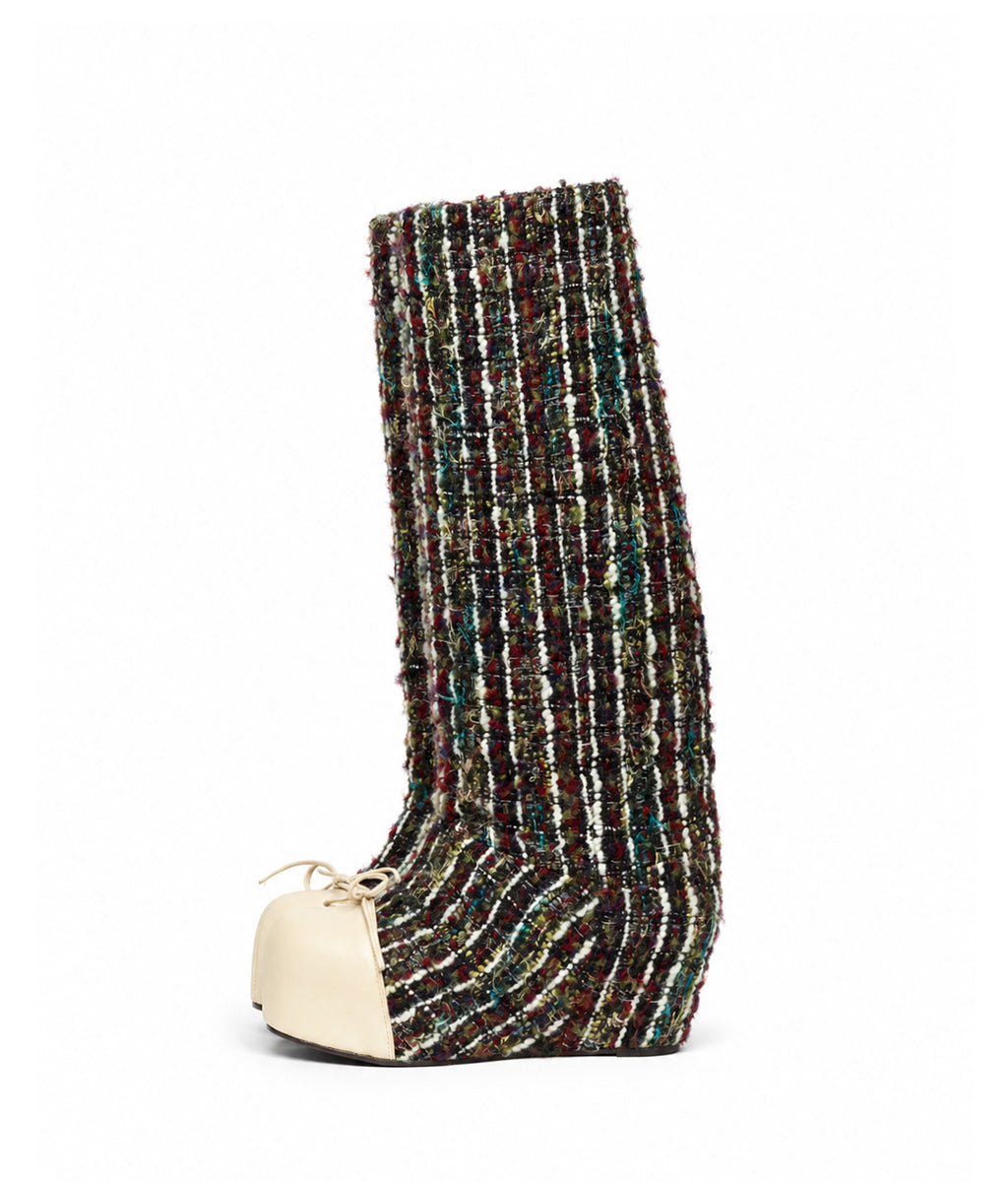 TWEED BALLERINA RIDING BOOT