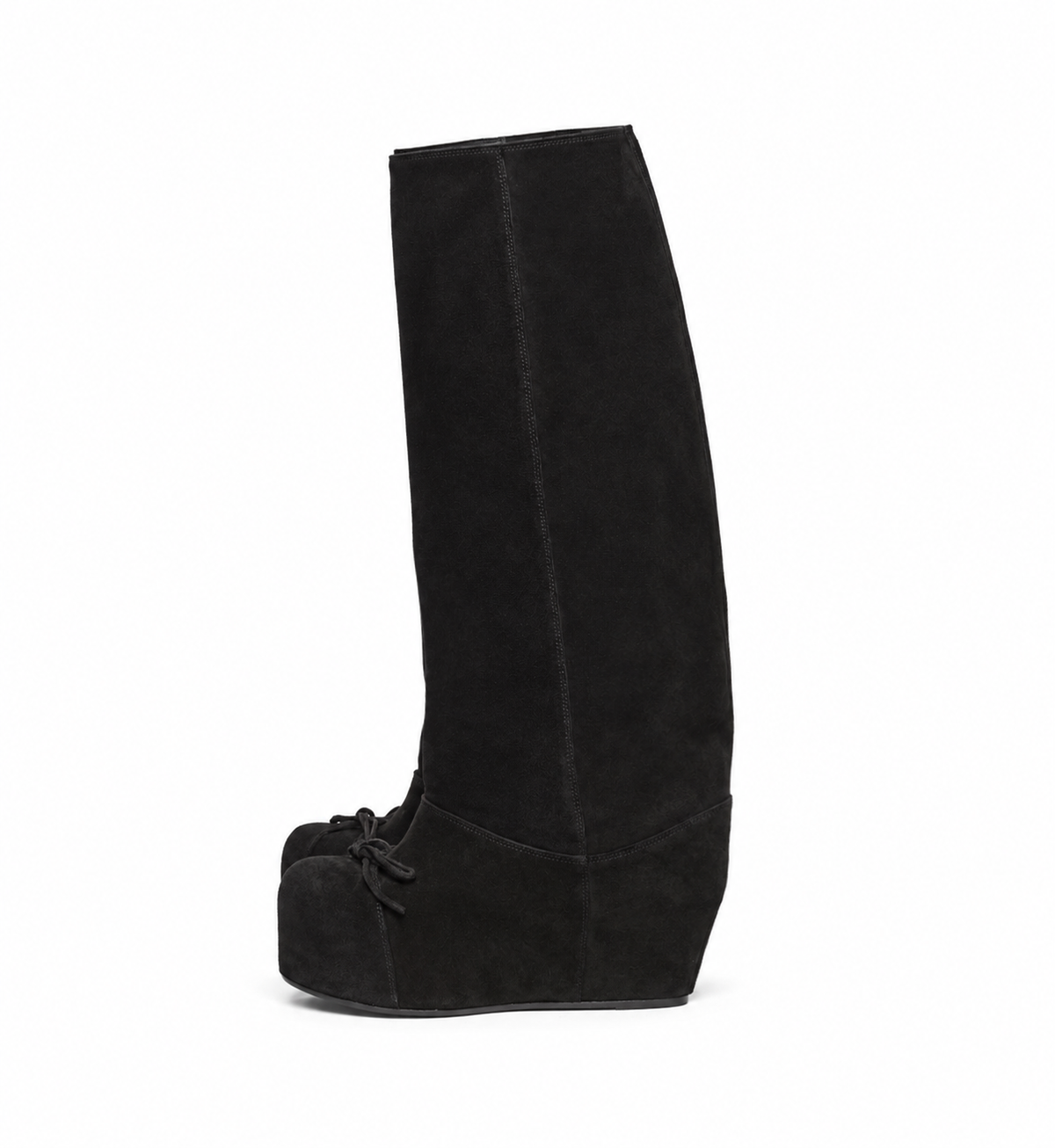WAXED SUEDE BALLERINA RIDING BOOT